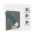 120mm Black PVC PC Cooling Fan Dustproof Mesh Cover with Filter - stops dust, shields fans & devices, maintains cooling system. 