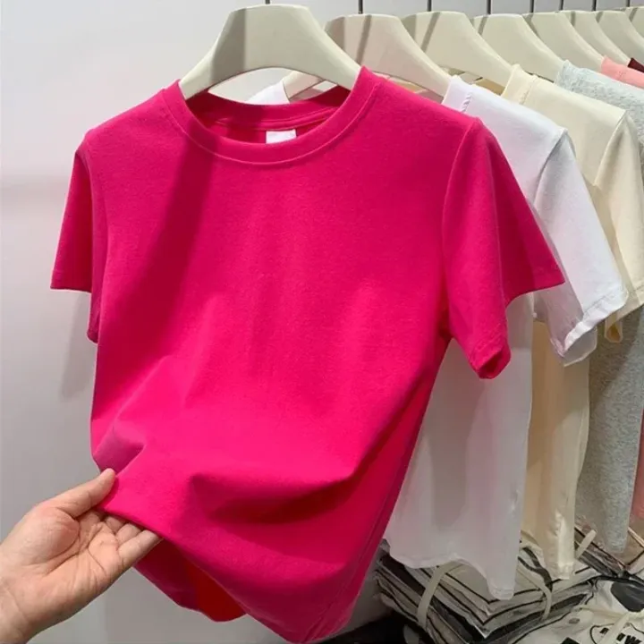 2026%20Plus%20Size%20Summer%20T%20Shirts%20For%20Women%20High%20Quality%20Solid%20Casual%20Female%20Korean%20Streetwear%20Unisex%20Basic%20Solid%20Young%20Cool%20Tops%20-%20Image%205