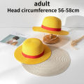 Luffy Straw Hat Anime One Piece cospaly Hat Adult and Children's Outdoor Sunshade Hat Beach Hat Unisex. 