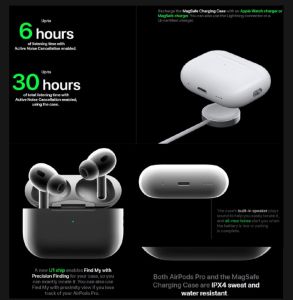 Bornilshop AirPods Pro 2nd gen premium Black Edition Dubai wireless