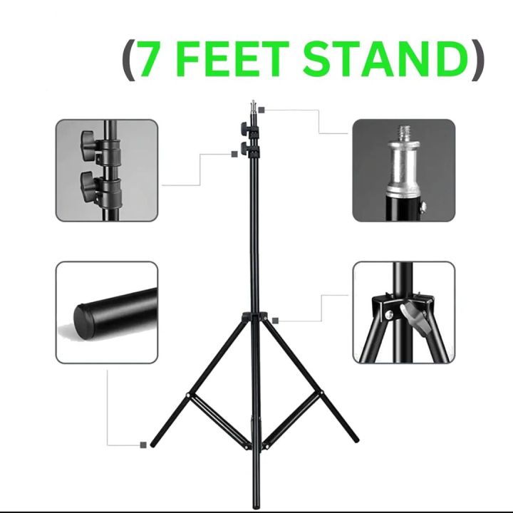 7 Feet / 2.1M Feet Tripod Aluminum Light Stand , DSLR , Multipurpose Ring Fill Light for studio