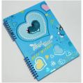 Fancy Beautiful Heart Spiral Lock Diary Love Diary Best Gifts for Men Women. 