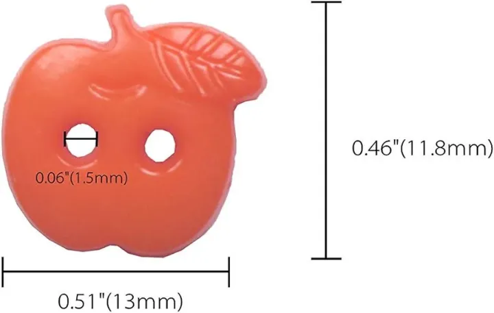50%20Plus%20Pcs%20Mixed%20Apple%20Plastic%20Buttons%202%20Hole%20Baby%20Sewing%20DIY%20Crafts%20Children's%20Manual%20Button%20Painting,%20DIY%20Handmade%20Ornamen%20-%20Image%204