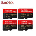 Sandisk Extreme PRO Card 64GB 128GB 256GB Micro SD TF Card 512GB 1TB Hight Speed V30 Class 10 UHS-I U3 Memory MicroSD Card. 