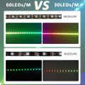 WS2812B Addressable RGB LED Strip 5V 3Pin Header PC 5050 ARGB Flexible Ribbon for Asus Aura Sync Color Gamer Desktop Lighting. 