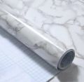 Waterproof Marble Self Adhesive Wallpaper Vinyl Film Wall Stickers Bathroom Kitchen Cupboard Room Decoration Sticky Paper Decal Home Decoration Anti-fouling Grease Kitchen. 