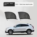 New 2pcs Car Rear Side Window Sunshade UV Protect Shield Mesh Prevent Mosquito Sunshine Privacy Protection Foldable Curtain.