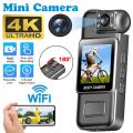 4K Ultra HD Body Worn Camera, Portable Wearable Mini BodyCam with Night Vision, 180° Rotatable Lens, Long Battery Life Video Rec.
