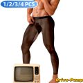 1/2/3/4PCS Men's Fitness Pants Ultra-thin Ice Silk Plastic Sports Barbie Pants High Elasticity Seamless Quick Drying Underwear.