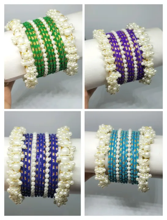Pearl%20And%20Velvet%20Bangles%20Set%20For%20Girls%20And%20Women/%20Trending/Fashion/Bangles%20-%20Image%208