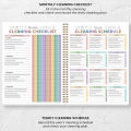 ADHD Cleaning Schedule Planner|Daily Weekly Monthly Housekeeping Organizer|Home Chore Checklist Book|Spiral A5 Cleaning Notebook.