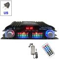 4 Channel HiFi Sound Amplifier Digital Audio Bluetooth Amplifier 1600W Peak Power Karaoke Player FM Radio Support Remote Control. 