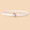 European Cute Simple Fashion Design Oil Dropping Unicorn Pony Buckle Thin Belt for Boys and Girls Universal for Kids.
