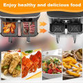 2Pcs Air Fryer Silicone Pot Air Fryer Liner Heat Resistant Air Fryer Silicone Basket Rectangle Baking Pan for Oven Microwave.