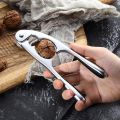 Top Choice Nutcracker Walnut Cracker Heavy Duty Shell Cracker Seafood Pecan Walnut Opener Tool with Non-Slip Handle, Silver, Standard. 