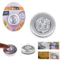 Bright LED Push Button Lights Self Stick Adhesive Backing Spot Lamp. 