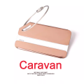 Caravan Crew Luggage Tag, Luggage Tag with a Minimalist Style, Good Quality Steel Loop.. 