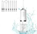 Oral Irrigator Portable Dental Water Flosser USB Rechargeable Water Jet Floss Tooth Pick 4 Jet Tip 220ml 3 Modes Teeth Cleaner. 