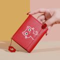 2023 New Small Wallet Female Cat Short Fold Personalized Student Cute Mini Fashion Wallet Zero Wallet. 