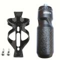 [750ml Large Capacity Cycling Bottle] 750ml Cycling Water Bottle Set - Large Capacity, Includes Bike Cage Holder & 2 Screws, Han. 