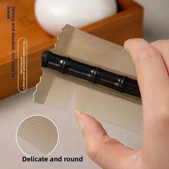 Plastic%20Bamboo%20Node%20Comb%20Double%20Sided%20Ultra%20Dense%20Tooth%20Comb%20for%20Lice%20Removal%20Practical%20Tool%20for%20Pets%20And%20Children%20-%20Image%204
