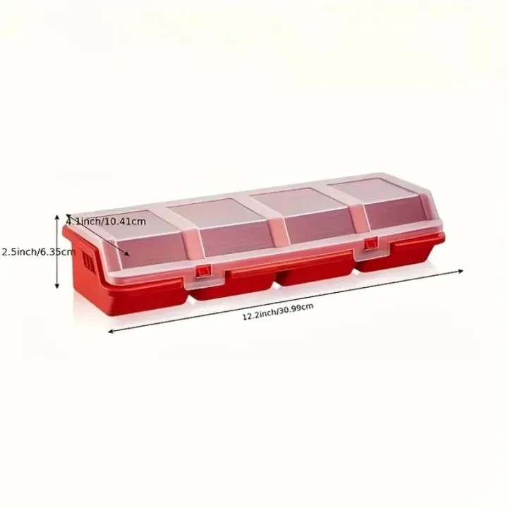 1Pc/2Pcs%20Multi-Compartment%20Organizer%20Box%20For%20Screws%20&%20Small%20Parts%20-%20Durable%20Plastic%20Hardware%20And%20Jewelry%20Storage%20Case%20-%20Image%202