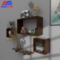 set of 4 Wall Decoration shelves(Black Brown white Red Yellow). 
