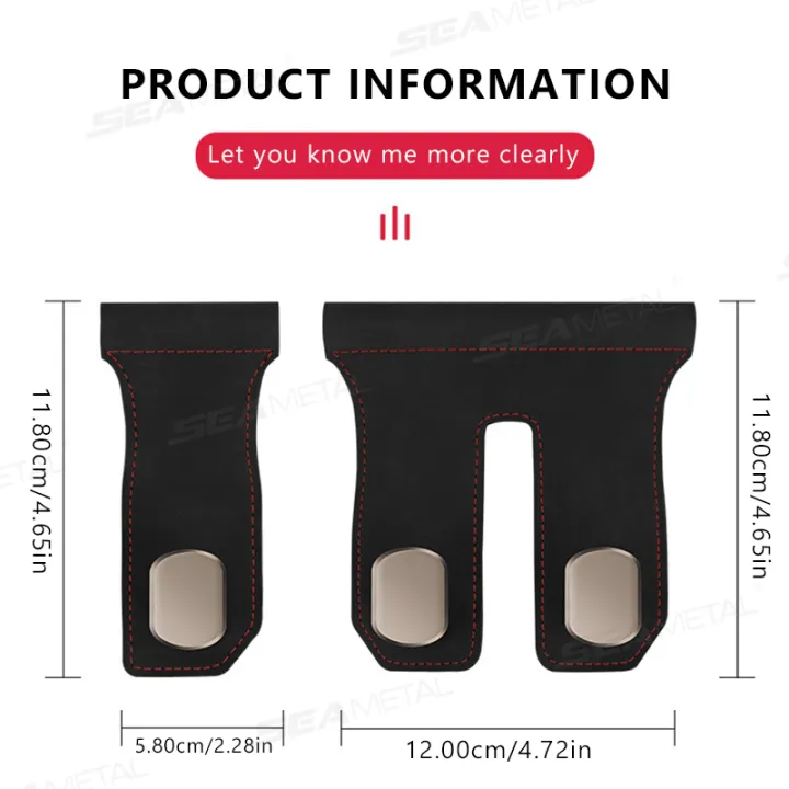 SEAMETAL%20Car%20Seat%20Hook%20Hanger%20Co-Pilot%20Storage%20Box%20Hanger%20Metal%20Hook%20for%20Bag%20Luxury%20Suede%2015KG%20Large-Bearing%20Car%20Handbag%20Holder%20-%20Image%205