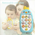 Children's cute chicken music mobile phone electric toy analog phone baby puzzle early education story machine. 