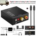 DAC Digital Audio Converter Optical SPDIF Toslink Coaxial To 3.5mm AUX L/R RCA Analog Output, Headphone Amplifier Decoder for TV. 