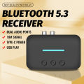 USB Bluetooth 5.3 Audio Receiver Adapter Wireless Stereo Music 3.5mm AUX R/L RCA Support U-Disk Playback For Desktop Speaker Amp. 