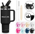 For Stanley 40oz Leak-proof Cup Lid Straw Detachable Washable Handle Bottle Set Detachable Flip Straw With Brush&Removal Tool. 