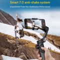 AOCHUAN Gimbal Stabilizer 3-Axis Smart X Pro Professional for Smartphone Wireless Charging OLED Display LED Light Focus Wheel. 