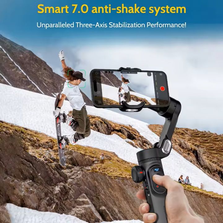 AOCHUAN%20Gimbal%20Stabilizer%203-Axis%20Smart%20X%20Pro%20Professional%20for%20Smartphone%20Wireless%20Charging%20OLED%20Display%20LED%20Light%20Focus%20Wheel%20-%20Image%207