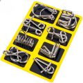 8Pcs/Set Metal Montessori Puzzle Wire Mind Brain Teaser Puzzles Children Adults Interactive Game Reliever Educational Toys.