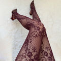 y2k Floral Patterned Tights Women 2025 New Lolita Party Stockings Pantyhose for Halloween Cosplay Party Streetwear.