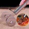 Double wheel pizza cutter. 