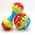 2pcs Set Soft glue Dumbbell Baby Hand Teether With jhunjhuni CN. 