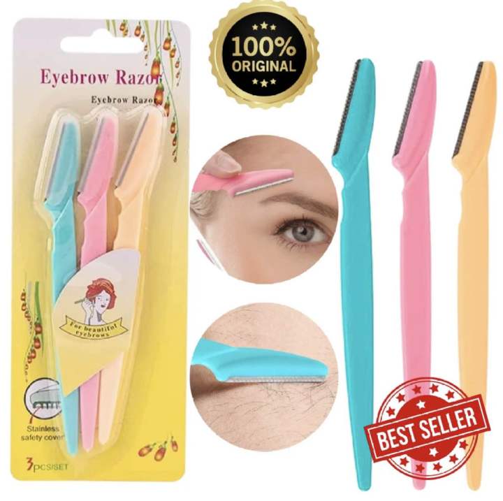 3 Eyebrow Razer Set For Girls and Women - razor set for Women for Face, Eyebrow razor for Ladies