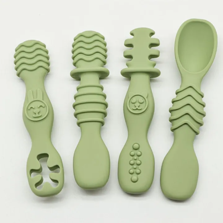 4%20Pcs%20Silicone%20Baby%20Food%20Spoons%20Easy-to-Grip%20Training%20Utensils%20Children's%20for%206%20Months%20Years%20Old%20Infants'%20for%20BPA-Free%20Christmas%20Gift%20Tableware%20-%20Image%206
