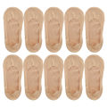 5 Pairs Socks Women's Summer Invisible Short Ankle Foot No-show Low Cut Silicone Non-slip Black Boat Socks.