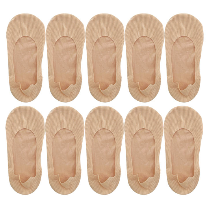 5%20Pairs%20Socks%20Women's%20Summer%20Invisible%20Short%20Ankle%20Foot%20No-show%20Low%20Cut%20Silicone%20Non-slip%20Black%20Boat%20Socks%20-%20Image%207