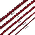 1 Strand Red Glass Beads 4/6/8/10/12mm Round Crystal Loose Spacer Bead for Jewelry Making Stuff DIY Necklace Bracelet Wholesale.