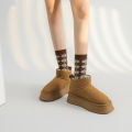 Winter Women Short Plush Warm Snow Boots Casual Shoes New Suede Fur Chelsea Ankle Boots Flats Platform Ladies Shoes Botas.