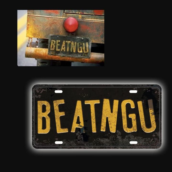 Jeepers Creepers BEATNGU Embossed License Plate Replica Vintage Distressed Style Prop Car Number Tag Memorabilia 12x6 Inch