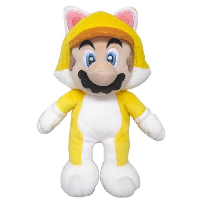Little Buddy Cat Mario 10″ (25.5 cm) Plush Toy – Super Mario Soft Stuffed Doll, Yellow Cat Suit Edition