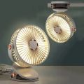 Car Clip-on Fan 5 Speed Quiet Rechargeable Desktop Portable Air Circulator Wireless Fan with LED Light for Office Amagi.