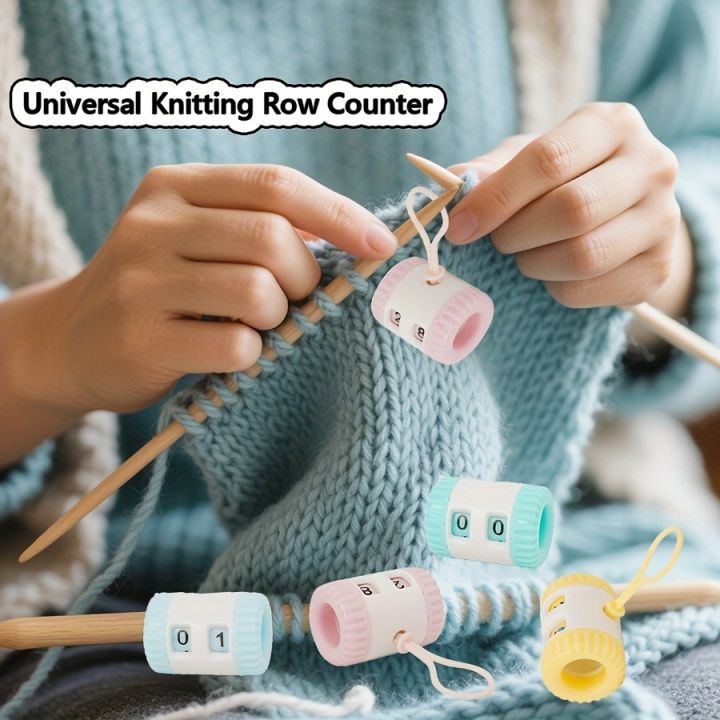 Knitting Row Counter - Manual Handheld Mini Tally Counter for Crochet, Yarn Craft, Sewing Tools