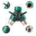 Y-Shaped Diverter with Rubber Coating One-In-Out Separate Control Irrigation Connector for Garden Watering Systems. 