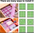 Drawer Organiser | Partition board | Space saving drawer organizer |  wardrobe short box clothes dividers for storage adjustable daraaz drawer organizer for makeup underwear ties belts medicine shirts stationery etc (Pack of 4) by KYCHEN PLUS. 